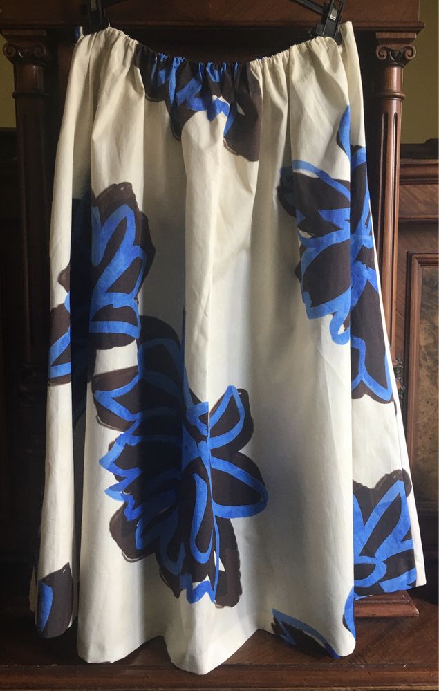 ZARA Spódnica midi kwiatowy wzór 100% bawełna