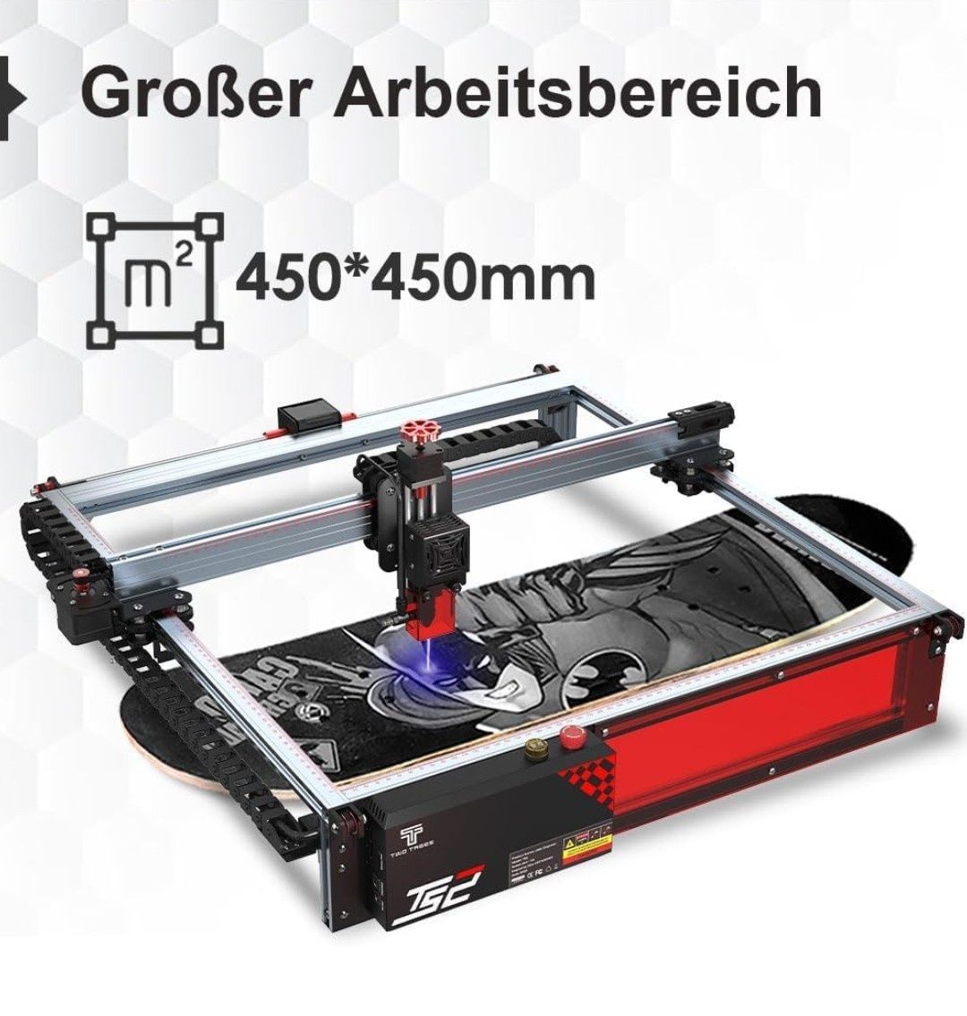 Laserowa maszyna grawerująca TS2 do drewna i metalu, 450 mm * 450 mm
