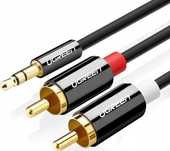 Kabel Ugreen Jack 3.5mm - RCA (Cinch) x2 2m czarny (10584B)
