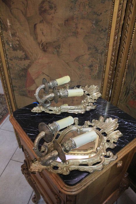 Kinkiety mosiężne z lusterkami szt.2 - Gryfino