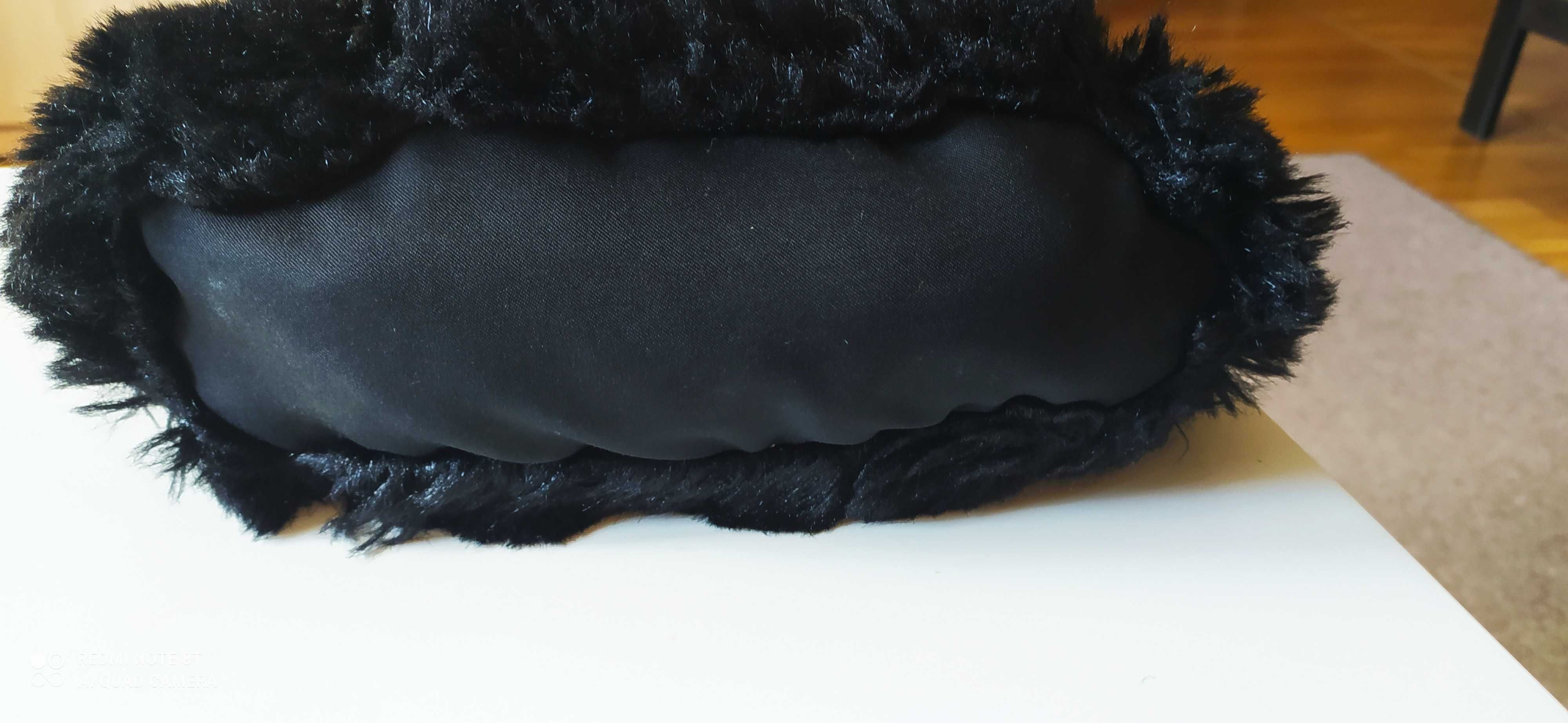 Materiał sztuczne futro jenot bordo długi włos, świetny wygląd