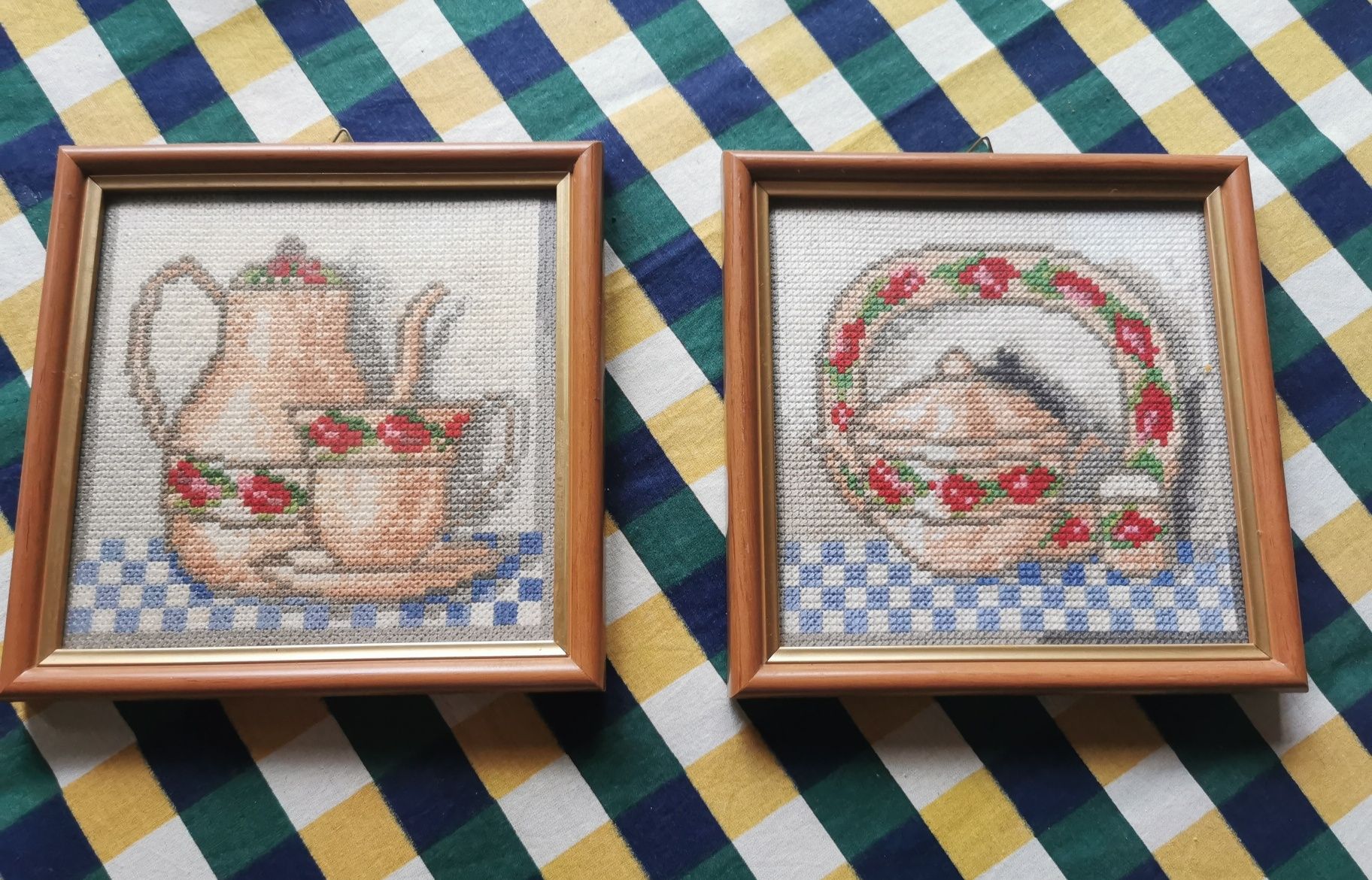 Dwa obrazki haft krzyżykowy