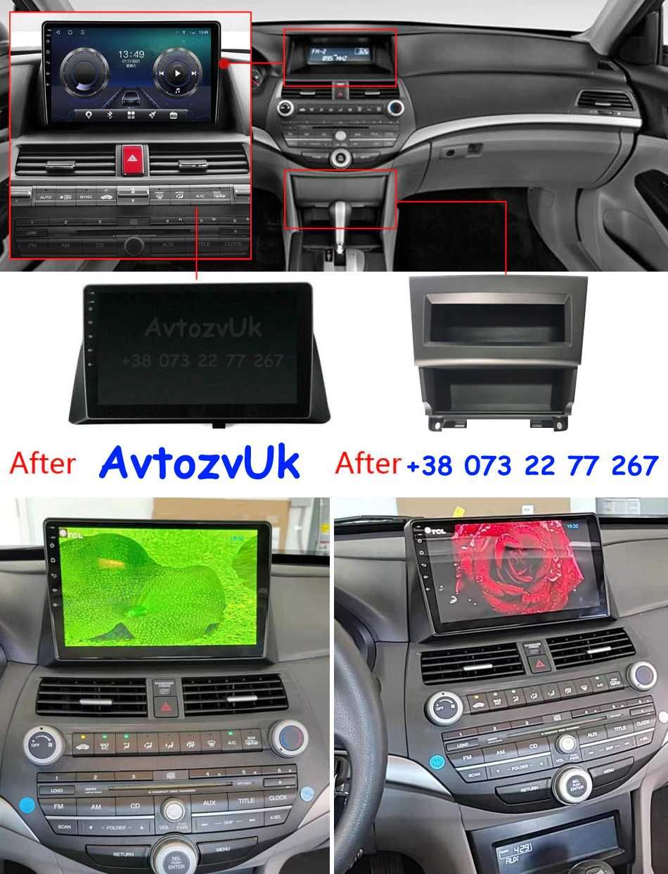 Магнитола ACCORD 8 Honda CROSSTOUR Аккорд USA 2 дин CarPlay Android 13