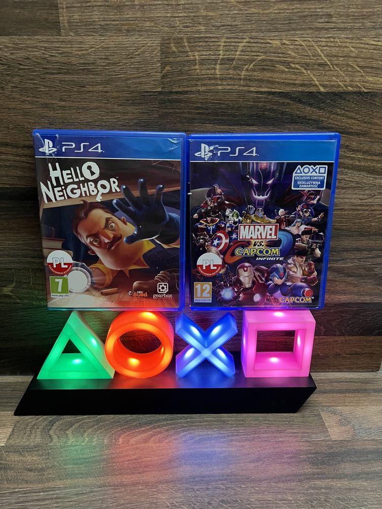 PlayStation Ps 4 Ps 5 Hello Neighbor, Marvel vs Capcom! Wymiana!