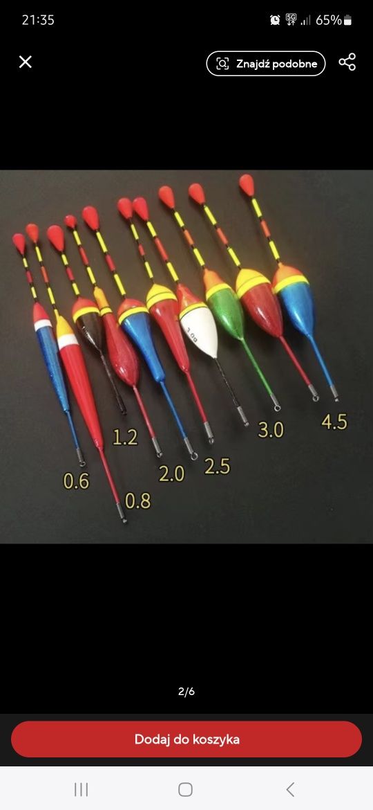 Zestaw spławików 10szt.nowe