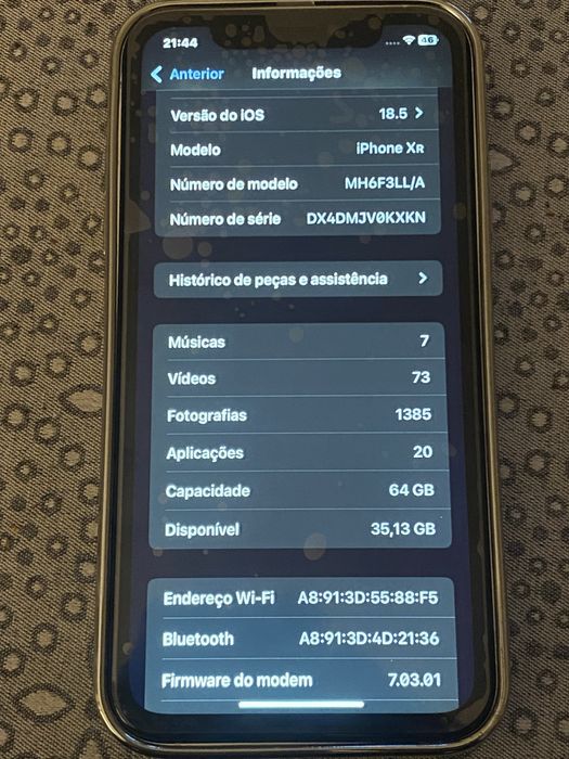 Iphone XR convertido 13 branco