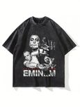 (L) НОВАЯ Футболка EMINEM черная мерч чорна zara rap рэп реп рэперская