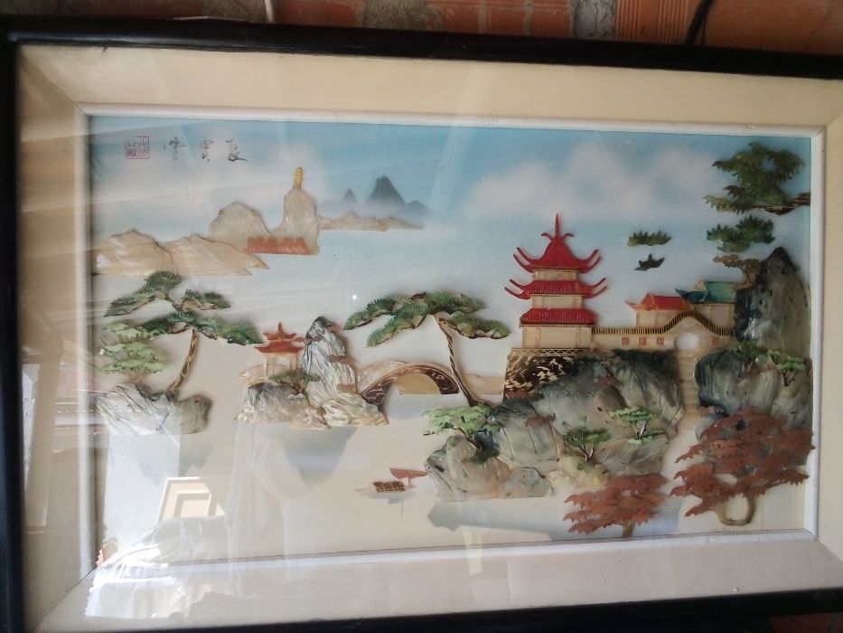 Quadro antigo com Madrepérola