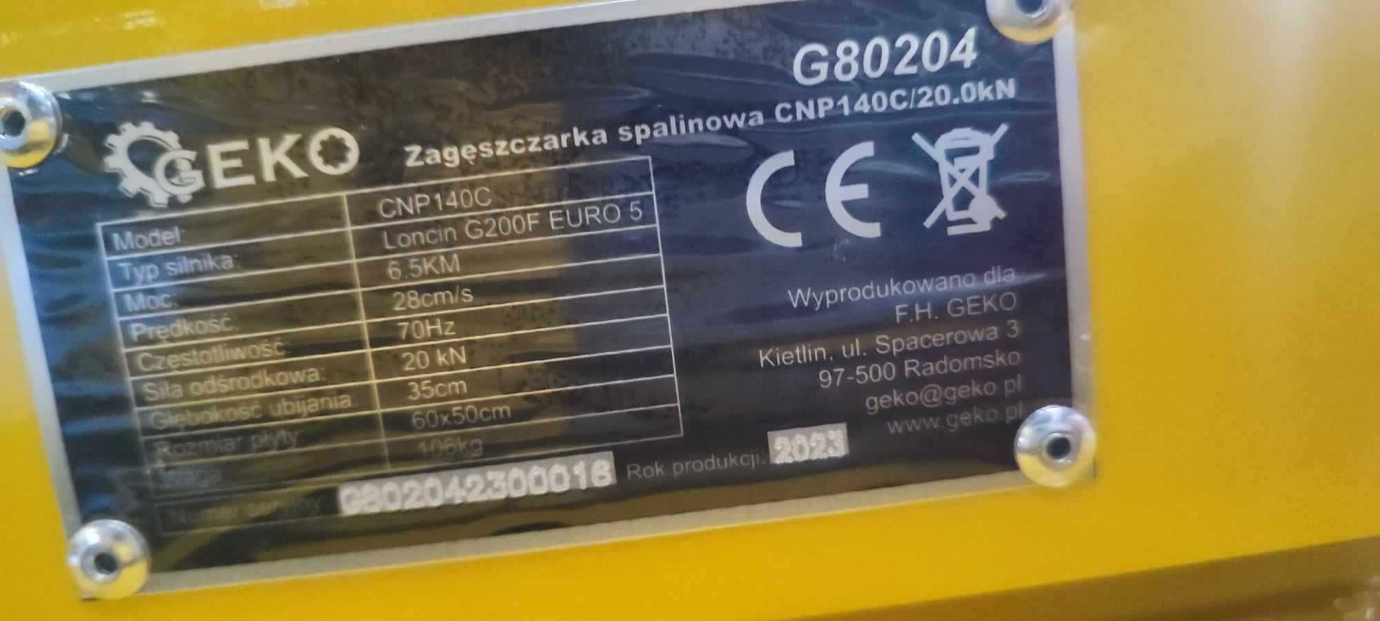 Zagęszczarka spalinowa Geko |CNP90C/90KG/15kN | CNP140C/106KG/20.0kN