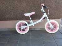 Rowerek biegowy biało-różowy