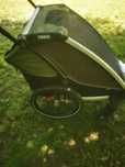 Thule CAB 2 Przyczepka rowerowa  cypress green black  komplet BDB