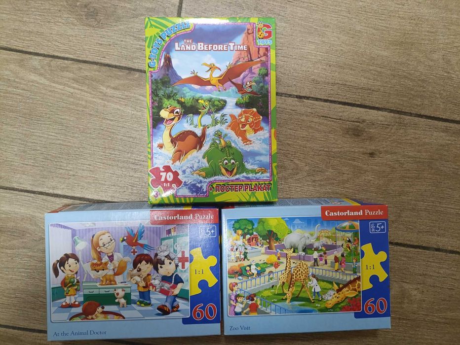 Продам пазлы 60 и 70 штук (32 см х 23 см и 30 см х 21 см)