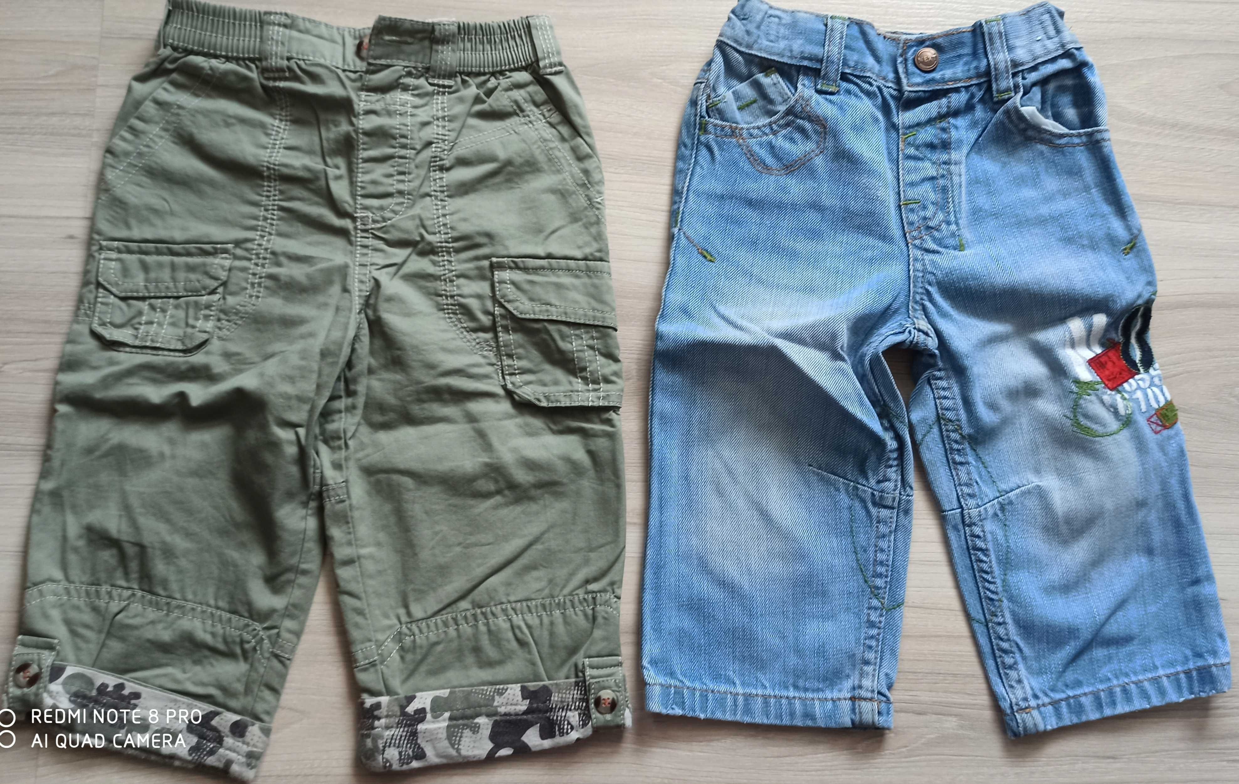 Spodnie 86 chłopiec wiosna reserved h&m 11 sztuk lupilu jeans