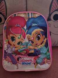 Śliczny różowy plecak dla dziewczynki Shimmer i Shine+worek