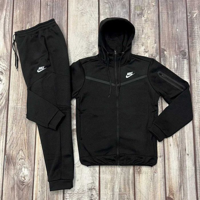 Спортивный костюм мужской на флисе Nike tech fleece теплый зимний найк