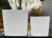 Donica JUKA zestaw 2 sztuk 25 cm i 19 cm kolor biały