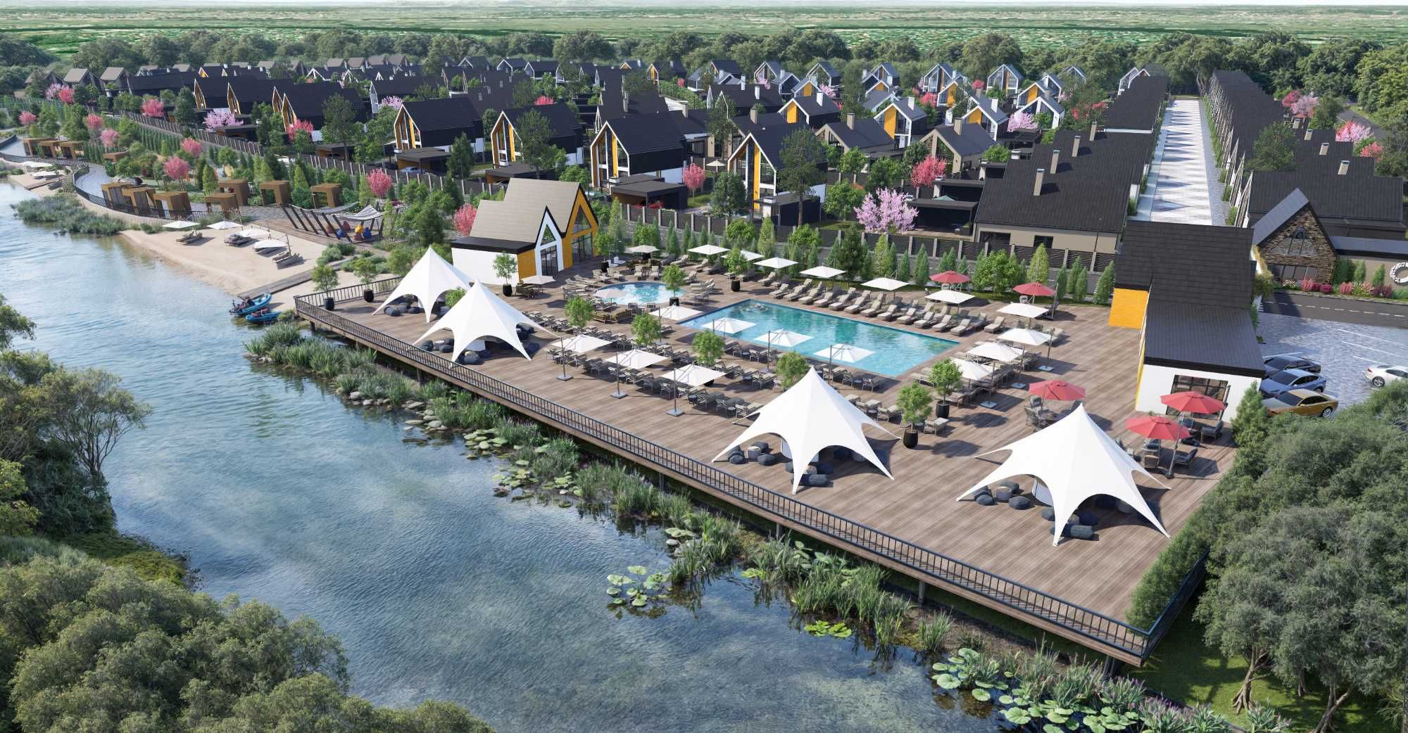 Продаж будинку 200 м² біля ріки. КМ O!villas. 4 роки розтермінуван.