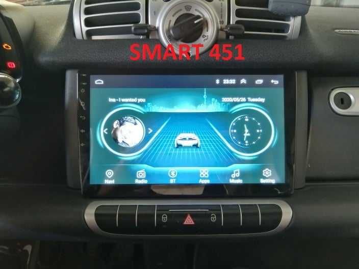 Radio Android Ecra 9 polegadas touchscreen GPS WiFi Carplay