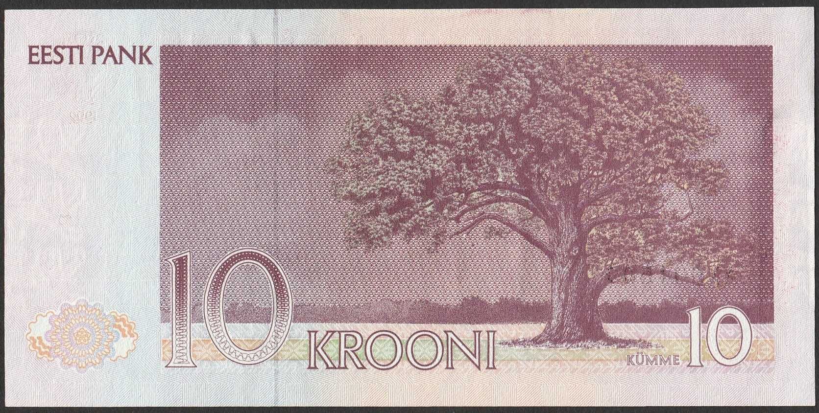 Estonia 10 koron 1992 - Jakob Hurt - stan bankowy UNC