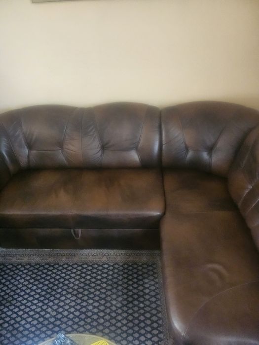 Narożnik skórzany i fotel