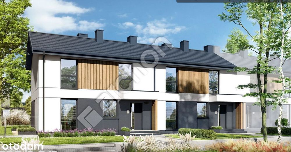 Nowoczesny dom w zabudowie bliźniaczej