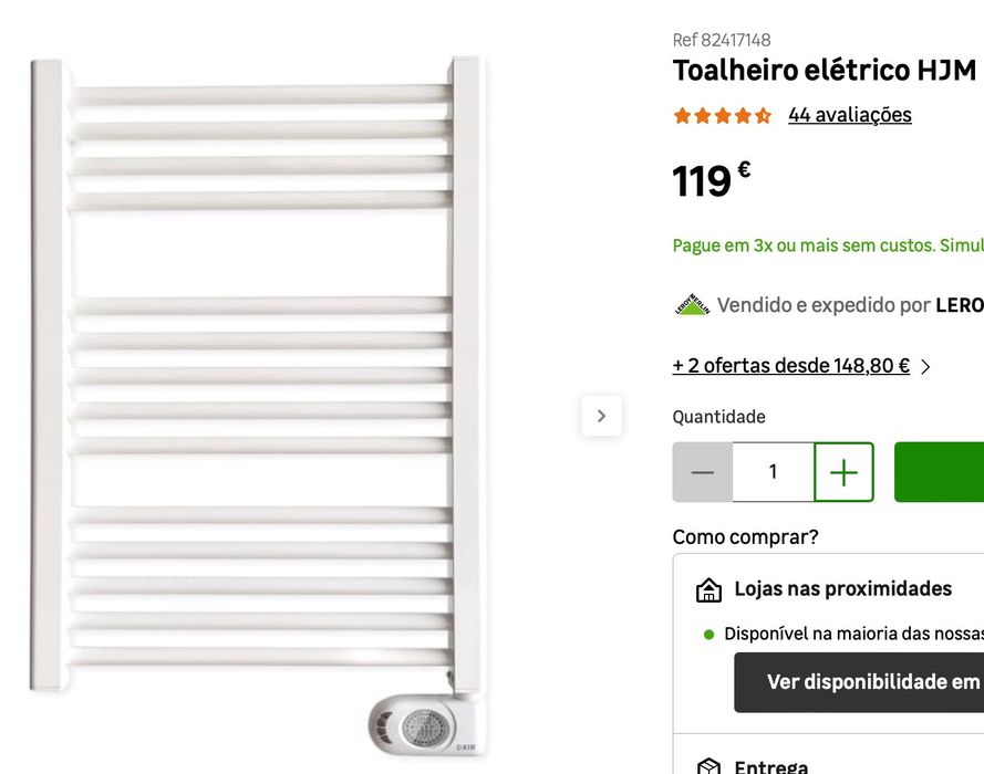 Toalheiro elétrico HJM