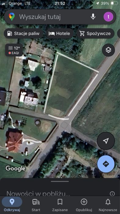 Duża działka/ bez podatku/obok S8/media w granicy/inwestycyjnie