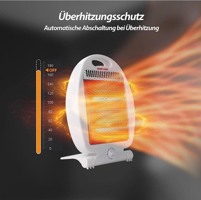 Кварцовий інфрачервоний обігрівач Тепловентилятор Обогреватель Дуйка