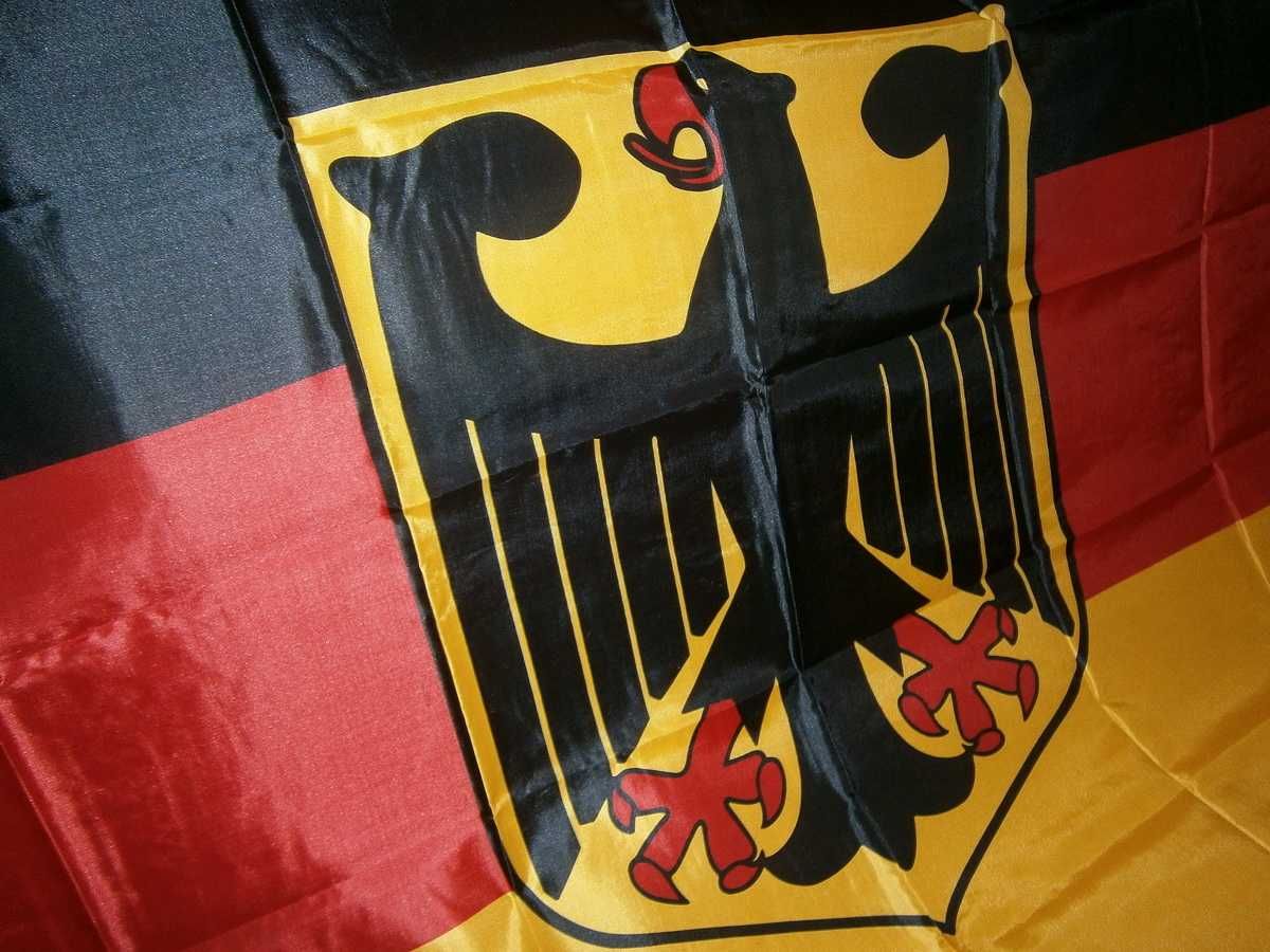 Прапор Німеччини з Гербом 90х150 Flagge Deutschlands Флаг Германии DE