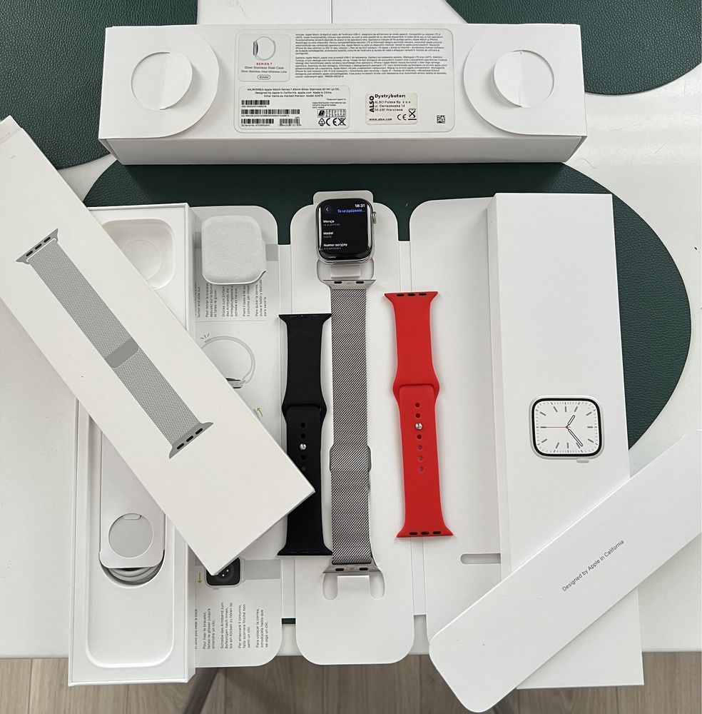 Apple Watch Series 7 45 mm Silver Stainless Steel Case