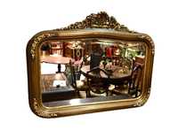 Grandioso espelho antigo em talha dourada