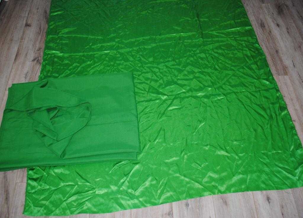 Ткань ярко зеленая синтетическая костюмная 4,1*1,52+ подкладка в тон