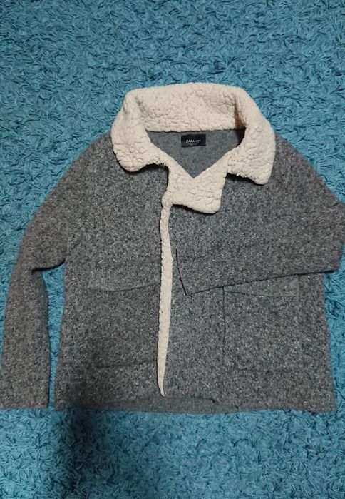 Zara- blezer / sweter z futerkiem