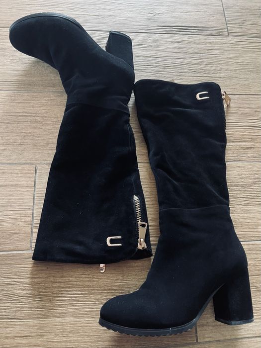 Сапогр зимние новые натуральный замш