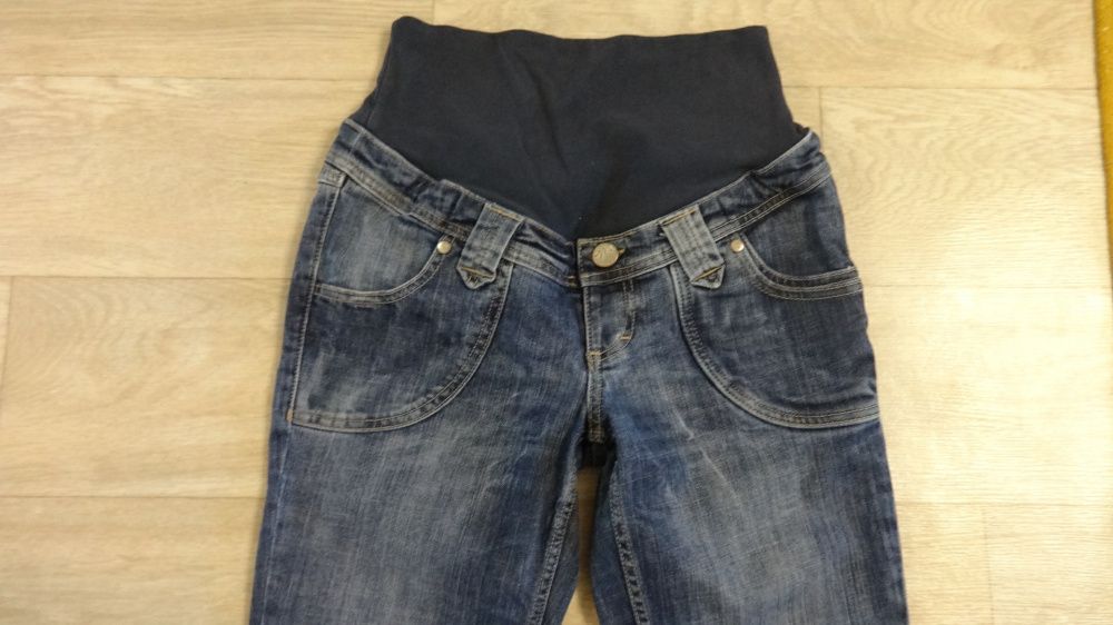 Синие плотные брюки штаны джинсы для беременных р 26 27 S 42 44