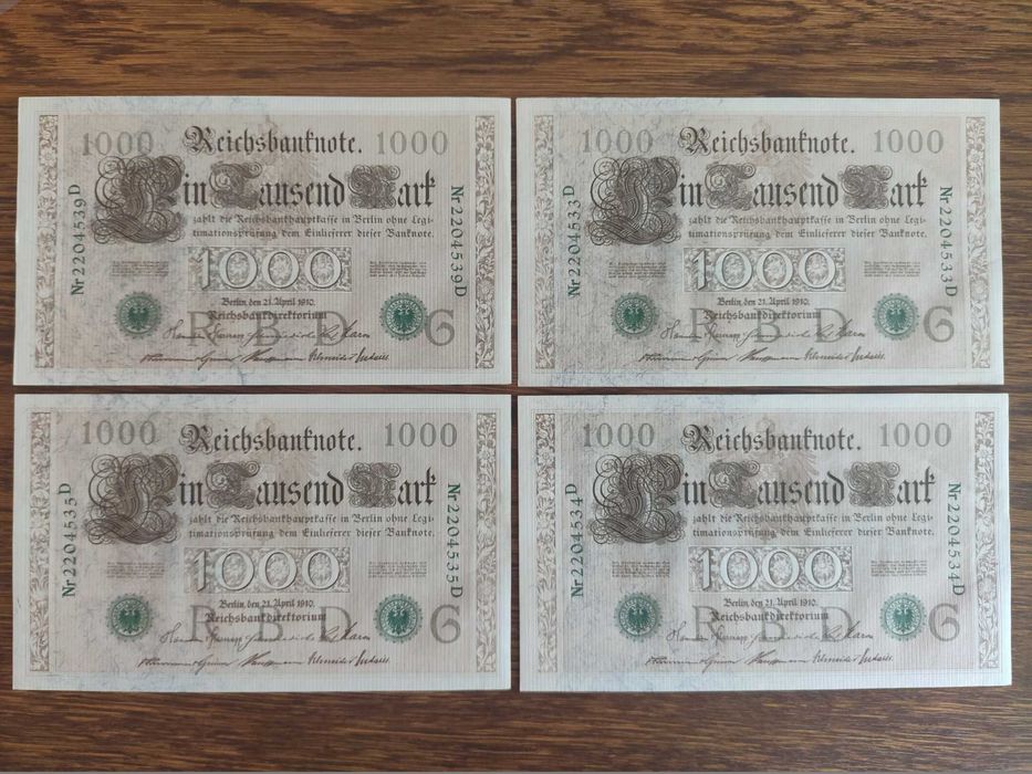 banknot niemiecki - 1000 Marek 1910 r. UNC