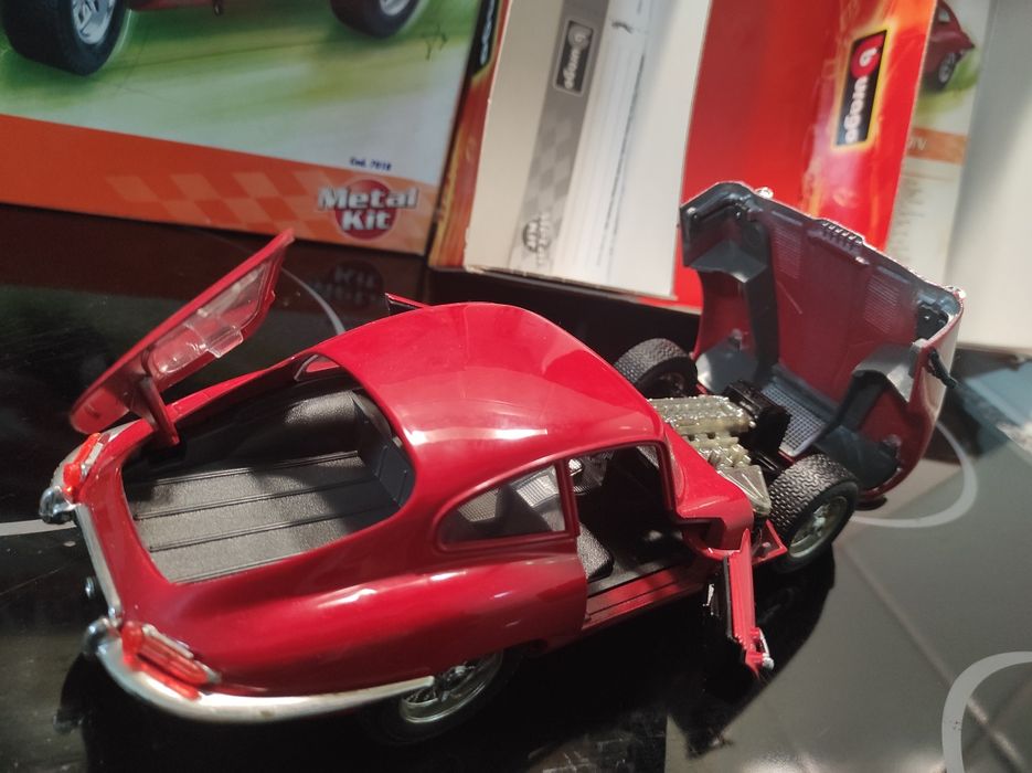 1/18 Jaguar e coupé Burago kit carro coleção miniatura