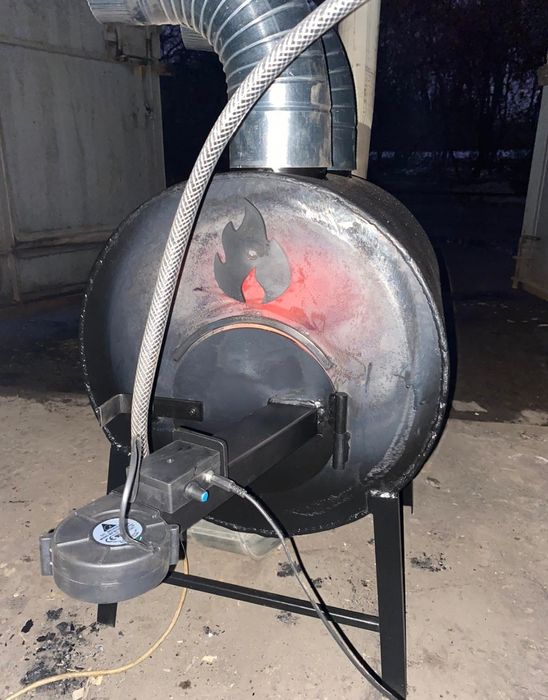 Горелка на отработке, масле, солярке в печь буржуйку, котел, грубу