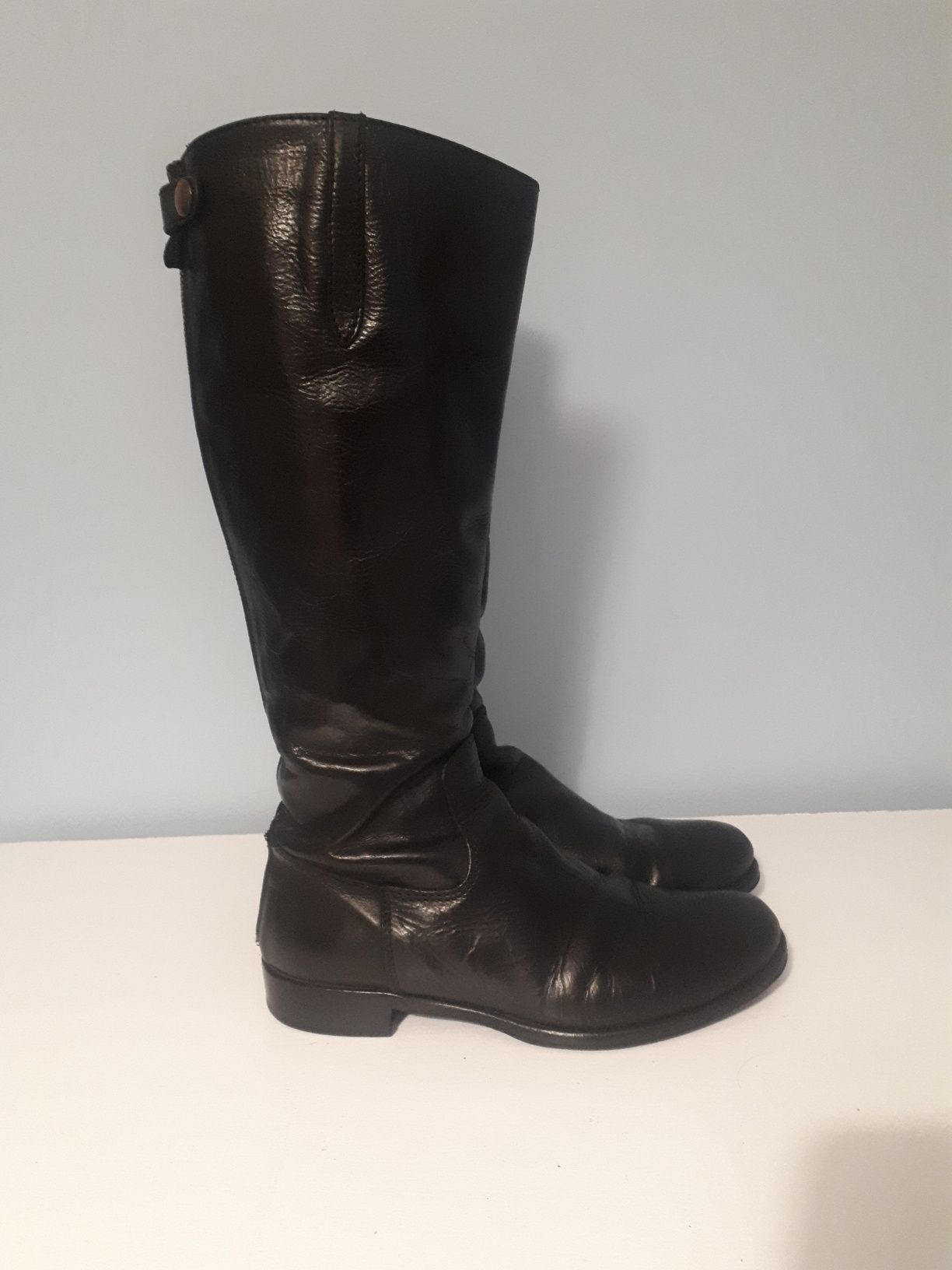 Czarne buty wysokie OBJECTS MIRROR rozmiar 37