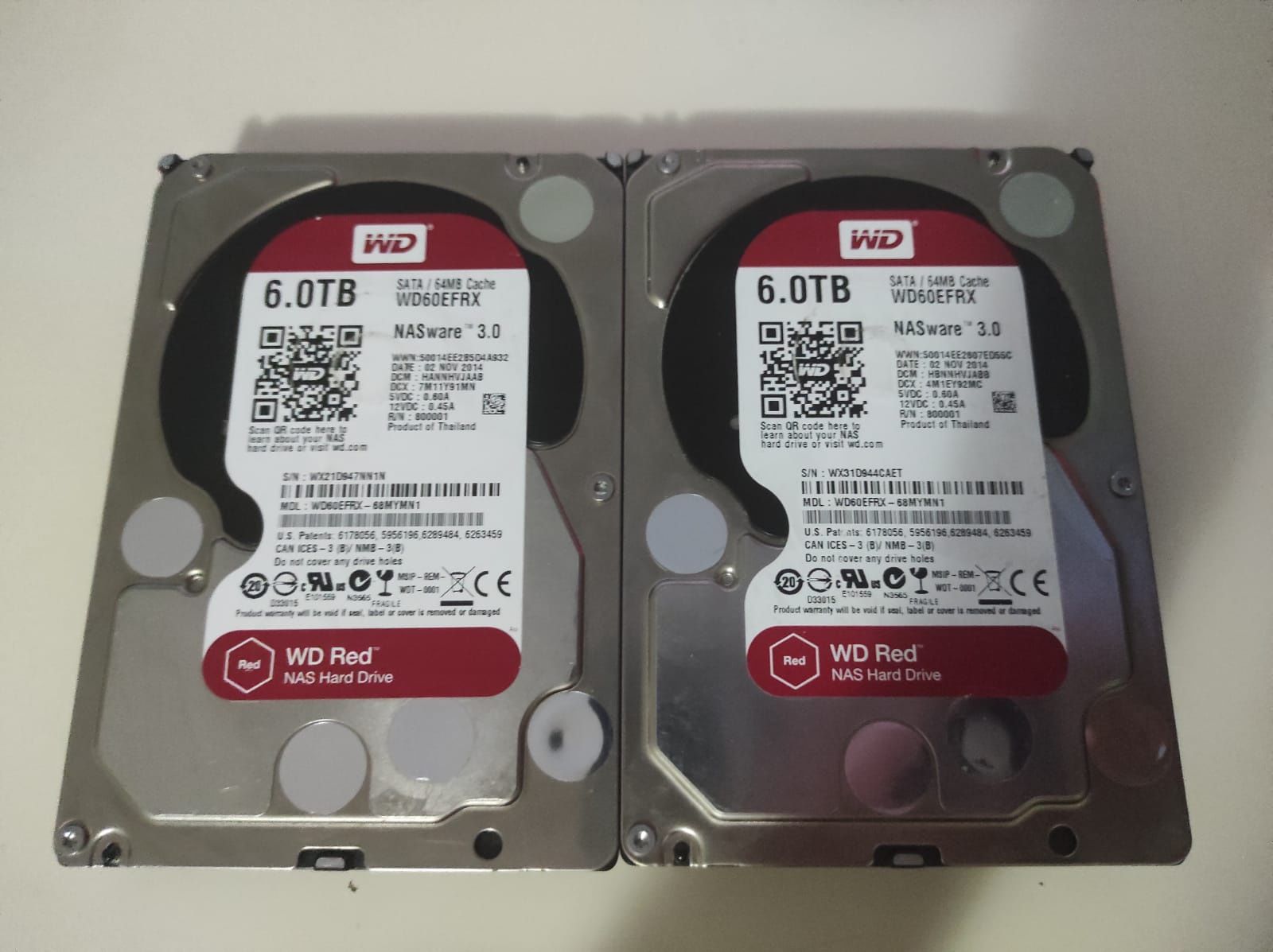 Dwa dyski twarde 6TB WD red