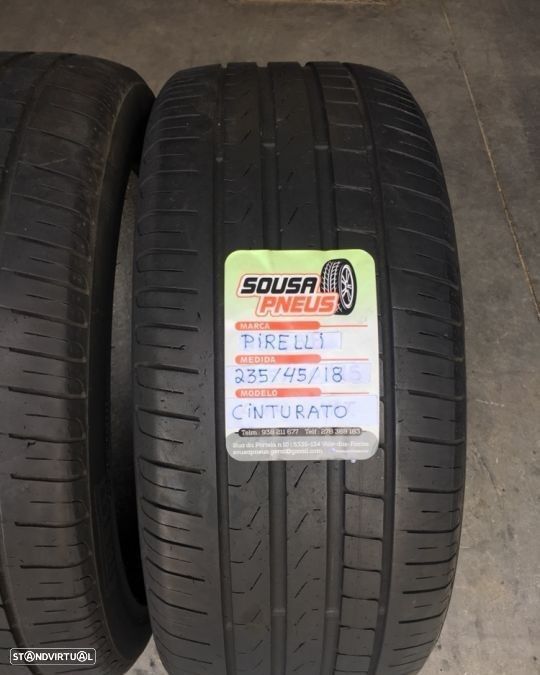 2 pneus semi novos 235-45r18 pirelli -  entrega grátis