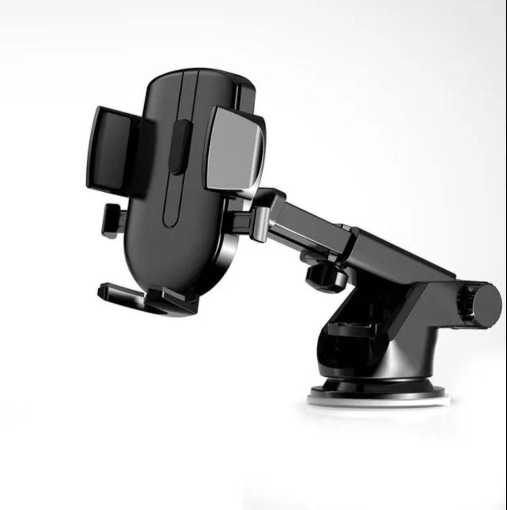 Телескопический держатель телефона на присоске в машину авто-мобиль