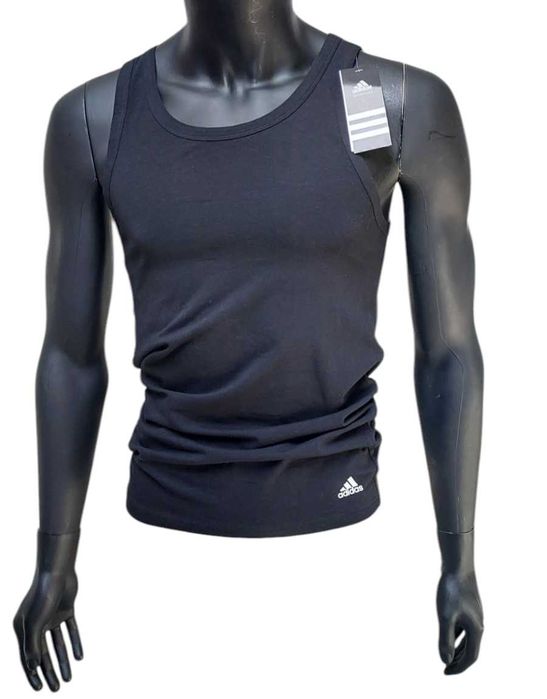 Bawełniany czarny podkoszulek ADIDAS Performance, R. S