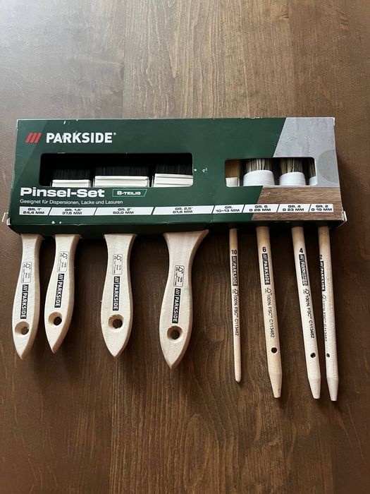Набір пензлів 8 шт для суспензій лаків та глазурі комбінований PARKSID