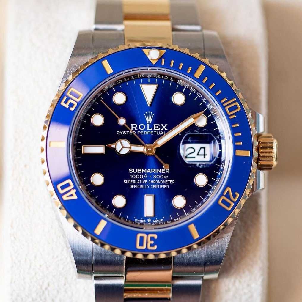 Rolex Submariner srebrny złoty niebieski