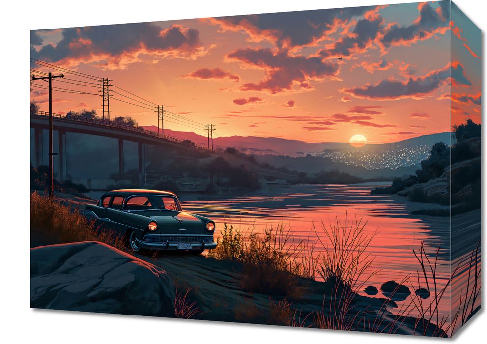 Obraz 40x30cm Zachód Przy Klasyku