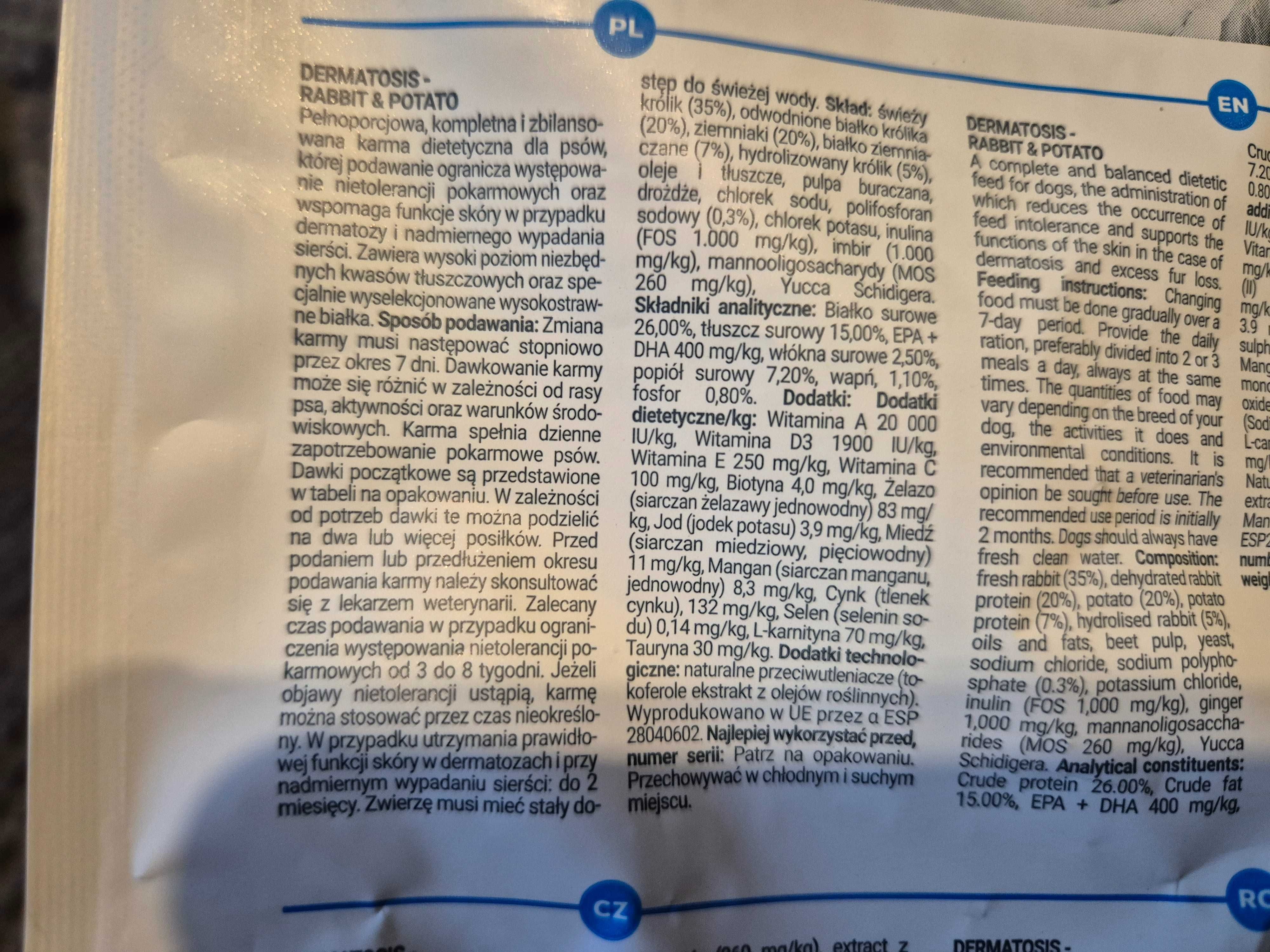 Karma lecznicza Vetexpert 2kg dla psów dorosłych