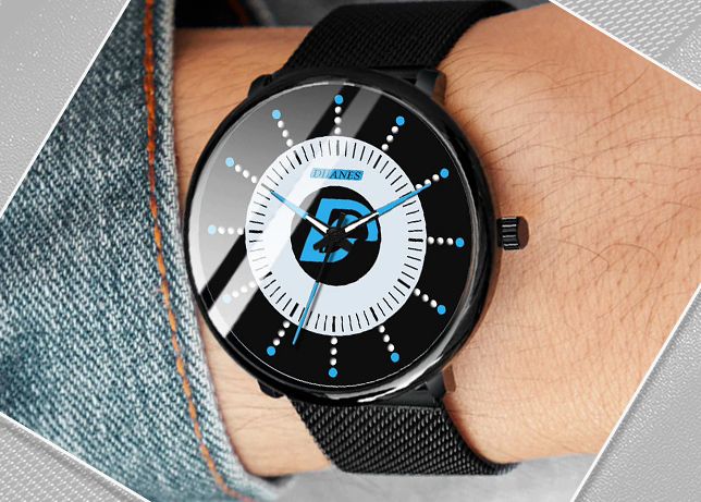 Relógio de homem clássico para o pulso elegante em aço inoxidável HQ