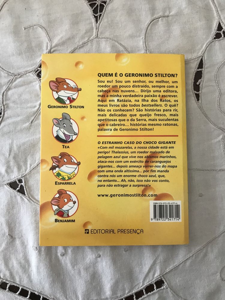 Livro “O Estranho Caso do Choco Gigante” de Geronimo Stilton