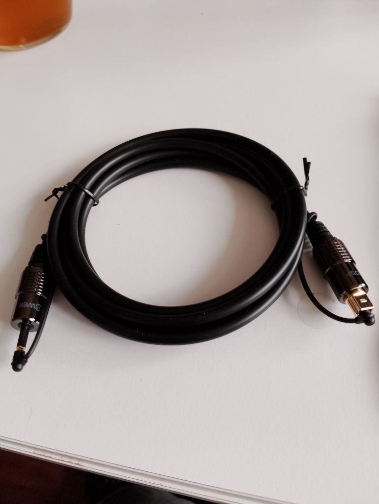 Cyfrowy optyczny kabel Toslink do mini Toslink 24 karat